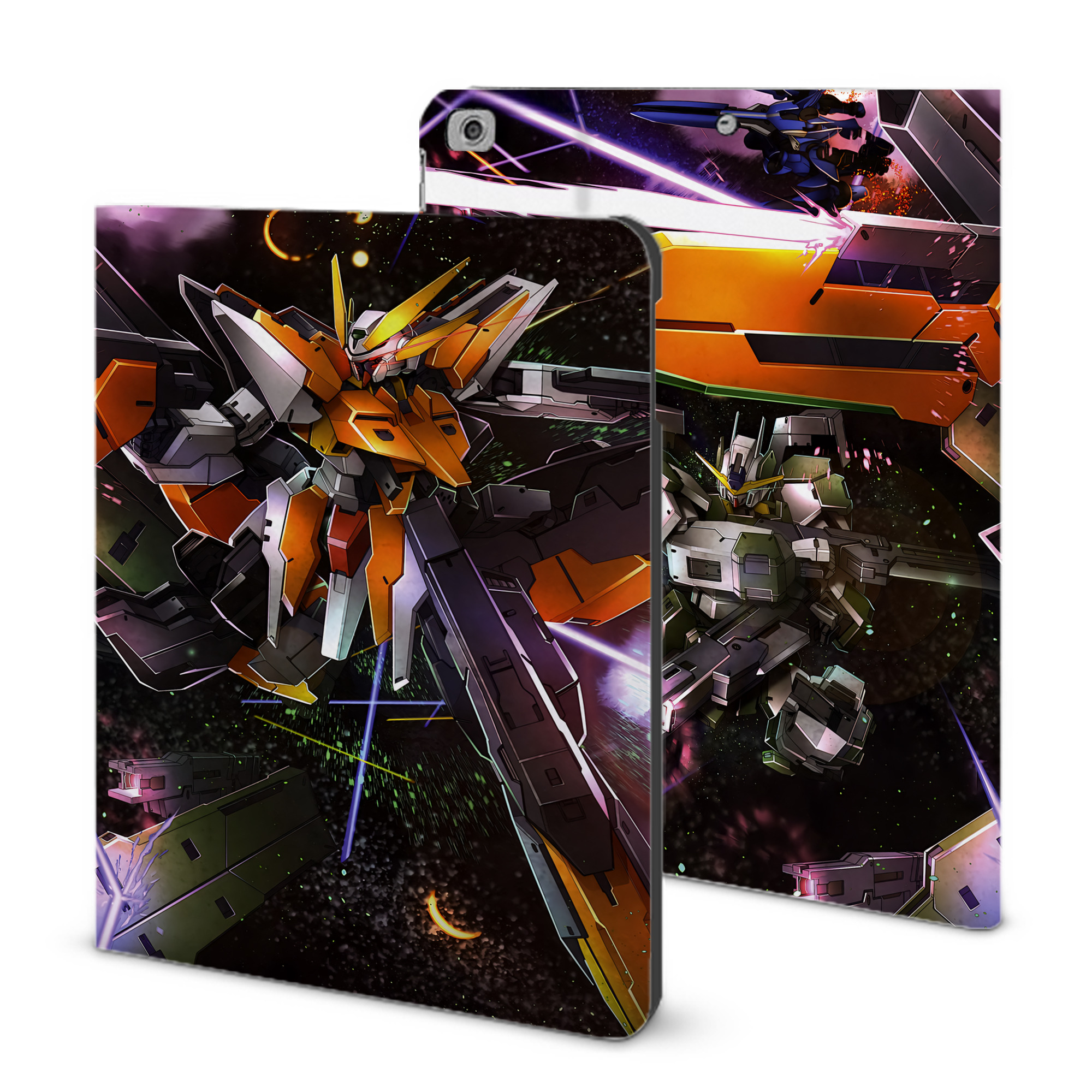 （画像用） 機動戦士ガンダム Mobile Suit Gundam IPad ケース ブック型 PUレザー TPU 耐衝撃 軽量 薄型 ペン収納なし 全面保護 IPad 各モデル対応